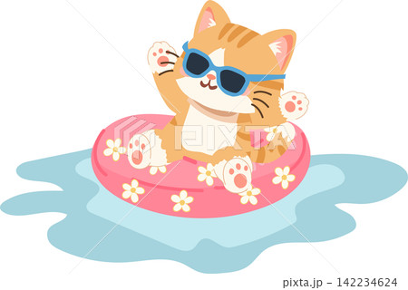 海 砂浜 猫 動物のイラスト素材 - PIXTA